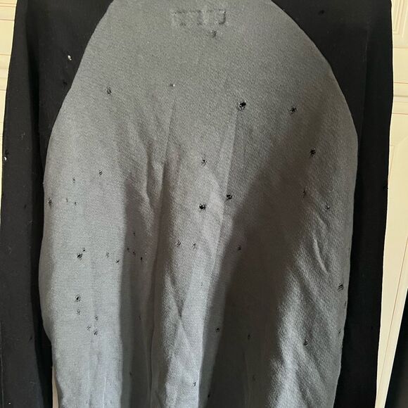 Michael Lauren Distressed Long Sleeve Sweatshirt Athleisure Lounge L - Picture 9 of 11